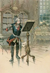 Frederick the Great Playing the Flute