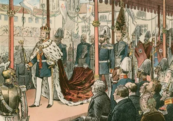 The Coronation of Wilhelm I, King of Prussia and First German Emperor (1797-1888), at Konigsberg in 1861