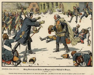 Frederick the Great of Prussia and General Zieten on the Morning After the Battle of Torgau