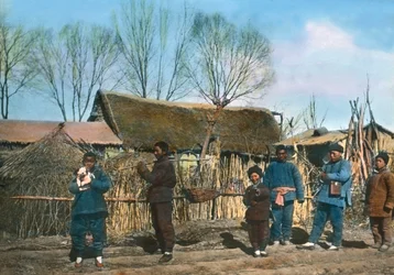 Chinese in a village, image date: circa 1920, Carl Simon Archive
