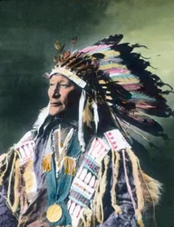 Portrait of a Native American Chief, image date: circa 1910, Carl Simon Archive