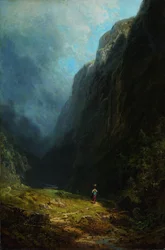 In the Alpine High Valley Landscape with Mt. Wendelstein, c. 1871