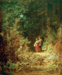 Loving Couple in the Forest