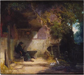 The Hermit in Front of His Retreat