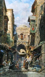 The Street of David in Jerusalem, c.1890