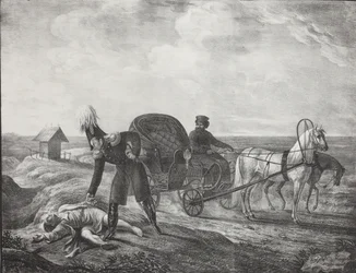 Emperor Alexander I Helps a Needy Person, 1820