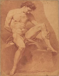 A Seated Male Nude