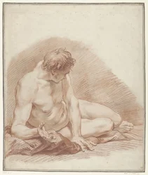 Study of a Reclining Nude Man