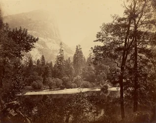 ["The Lake" - Yosemite Valley] / [Lake Bank] / [Lake Ah-Wi-Yah, Yosemite] / [Mirror Lake and Mt. Watkins, Yosemite]