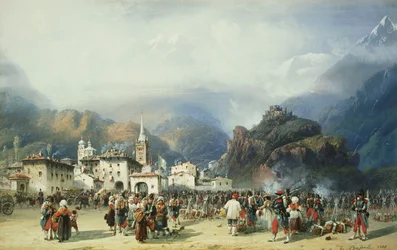 The War in Italy: Susa, Mont Cenis, Bivouac with French Troops