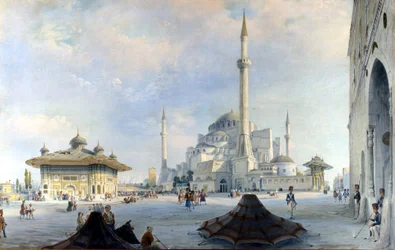 The mosque of Constantinople: Saint Sophia (Hagia Sophia).