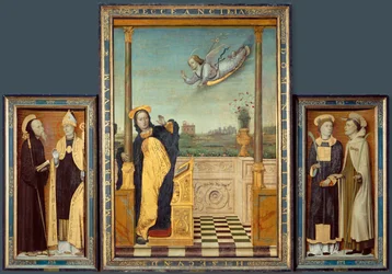 Annunciation, Saints Benedict and Augustine, Saints Stephen and Angelus
