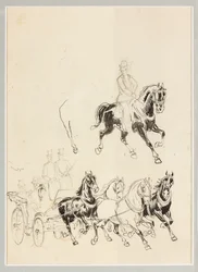 Preparatory Study for Carriage and Horses