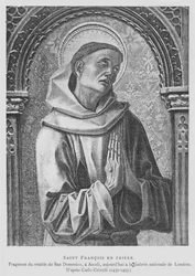 St Francis of Assisi praying