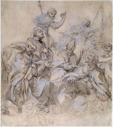 Sketch of a Fresco for the Santa Maria del Popolo Church in Rome