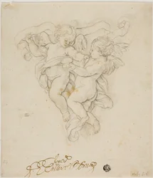 Spandrel Decoration with Two Putti