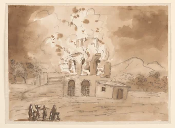 Landscape with a Burning Tower, ca. 1780