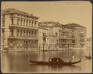 The Rezzonico, Giustiniani and Foscari Palazzos along the Grand Canal