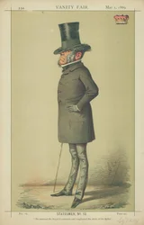 Viscount Sydney, He Received the Royal Commands and Lengthened the Skirts of the Ballet, 1 May 1869, Vanity Fair Cartoon