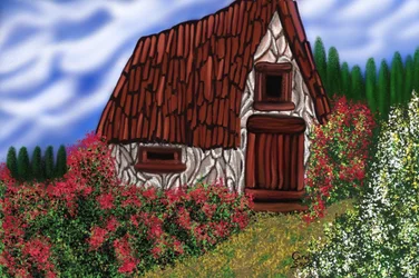 Rustic Cabin in Spring