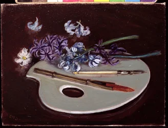 Porcelain Palette with Flowers