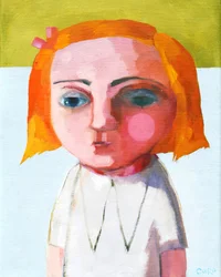 Pensive Red-Haired Girl