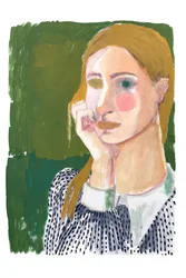Pensive Woman Gaze