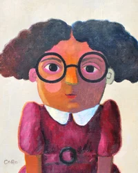Whimsical Girl With Glasses