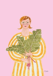 Woman With Fresh Greens