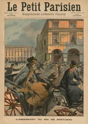 Assassination of King Carlos I, King of Portugal, front cover illustration from 