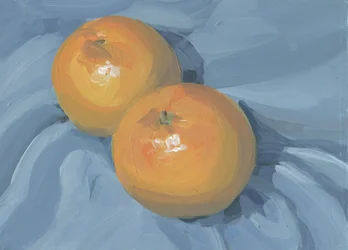 Fresh Oranges Still Life