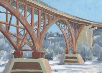 Orange Winter Bridge