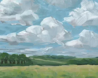 Summer Sky Over Fields
