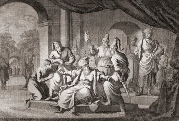Noble strangled with a silken cord. Ottoman Empire
