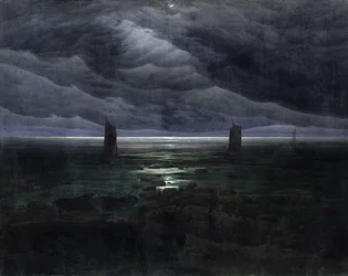 Sea Shore in Moonlight