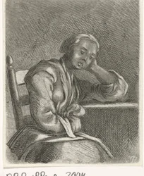 Sleeping Girl at Table