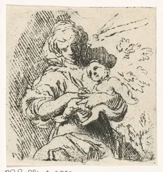 Woman with Child in Her Arms