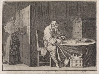 Joannes Coaxa Counts His Borrowed Money
