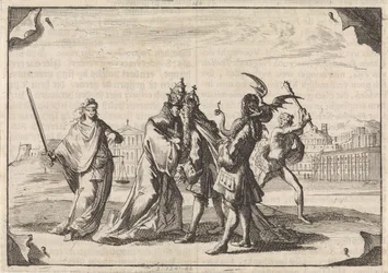 Caricature of the Struggle Between Louis XIV and Pope Innocent XI, 1687
