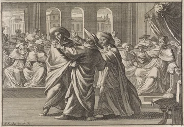 During the Election of Urban VIII, Cardinal Borja and Cardinal Antonio Barberini Clash, 1632