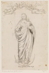 Mary with the Child Standing on the Crescent Moon
