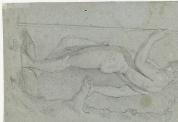 Study of a Standing Naked Youth with Staff