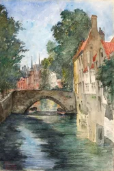 On the Canal, Bruges, 1928