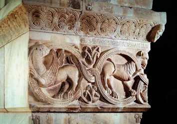 Capital with Carvings of Interlacing and Griffons