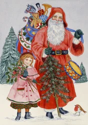 Santa and his helper