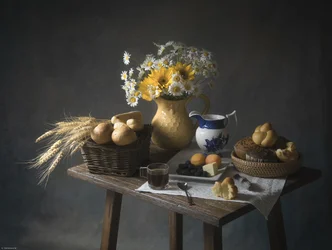 Rustic Breakfast Still Life