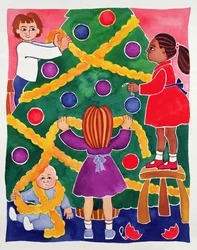 Decorating the Christmas Tree