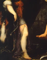 Erminia Among Shepherds, by Cecco Bravo, Detail