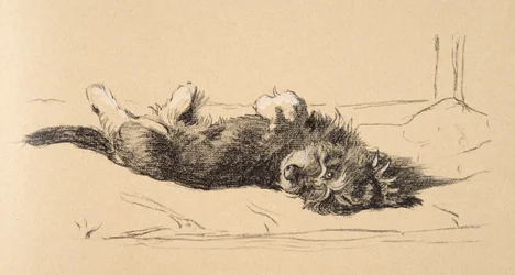 Rough Daschund Puppy (detail), 1930, Illustrations from his Sketch Book used for Just Among Friends