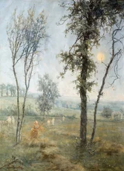 Haymaking by Moonlight